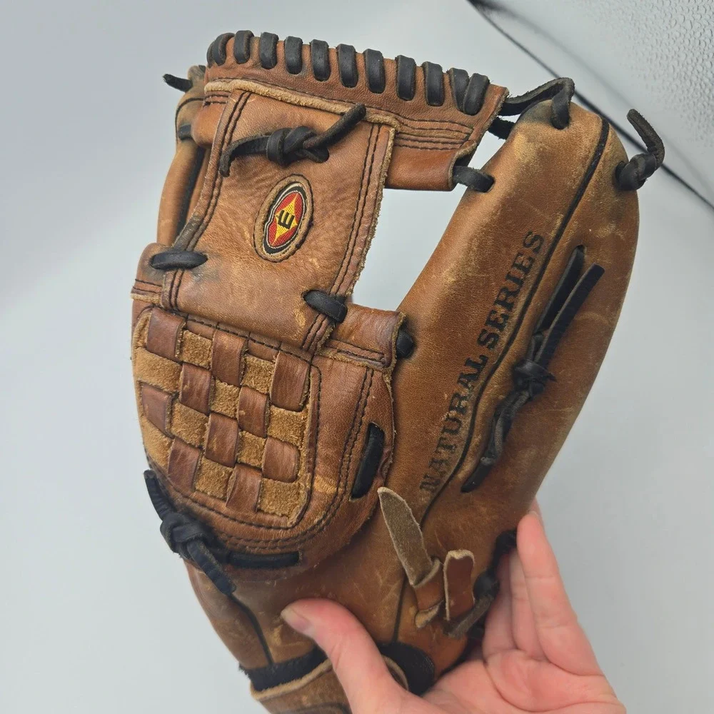 Easton Baseball Glove NAT70 12-3/4" RHT Natural Series Genuine Tanned Leather - Picture 12 of 15